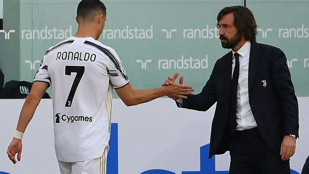 Ronaldo und Coach Andrea Pirlo