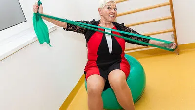 Jazz Gitti beim Training im Thermalbad Weissenbach