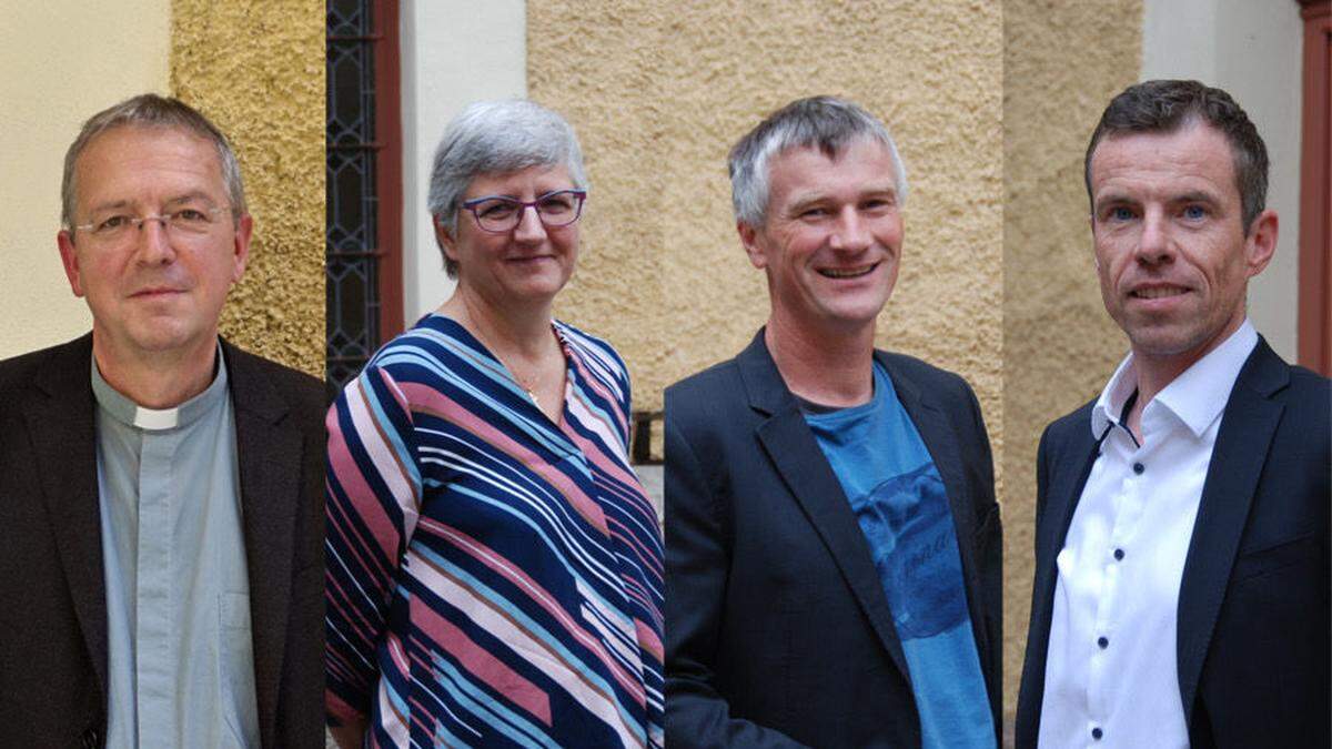 Gerald Krempl, Elisabeth Maderbacher, Martin Rapp und Johannes Huber leiten den Seelsorgeraum Voitsberg