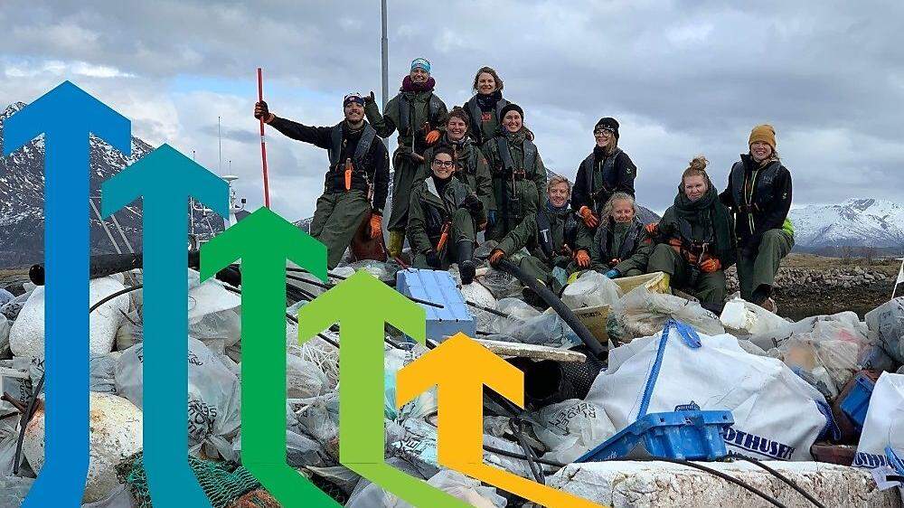 Lena Krachler war Teil eines Teams, das auf Norwegens Inseln Plastik sammelte