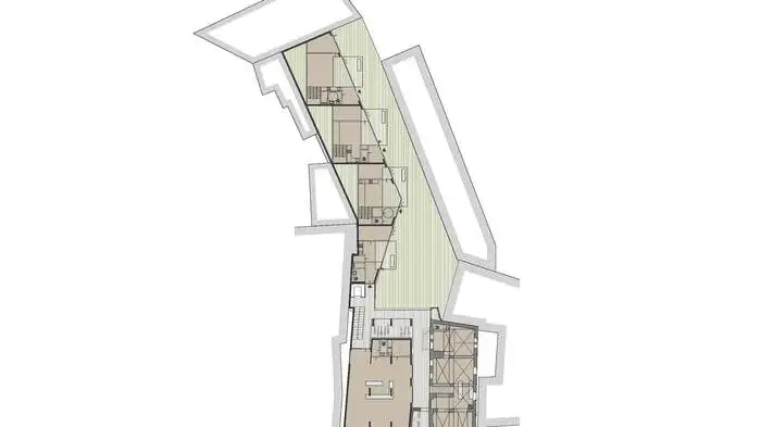 In Zusammenarbeit mit dem Bundesdenkmalamt und der ASVK wurde ein internationaler Architektenwettbewerb ins Leben gerufen, den Architekt Christian Andexer für sich entscheiden konnte. Hier der Plan zum Projekt.
