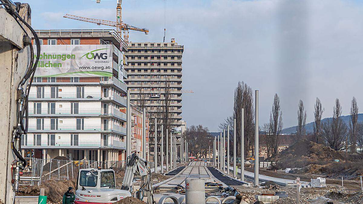 In Reininghaus entstehen derzeit Wohnungen und Büros für rund 10.000 Menschen.