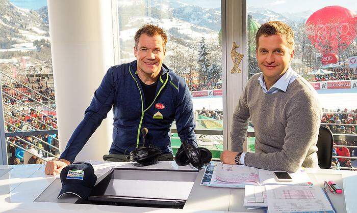 Armin Assinger und Oliver Polzer am Wochenende in Kitzbühel 