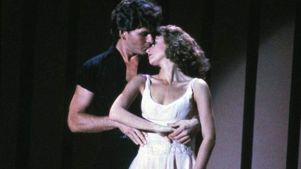 Patrick Swayzes in einer Tanzszene mit Jennifer Grey