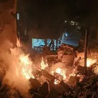 Schäden in Haret Hreik, einem südlichen Vorort von Beirut im Libanon, nach einem israelischen Luftangriff