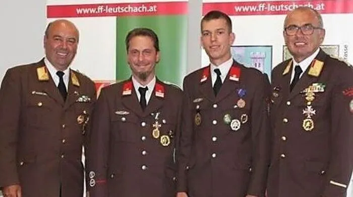 ABI Johann Hammer, HBI Willi Trunk, OBI Stefan Ketschler und OBR Josef Krenn