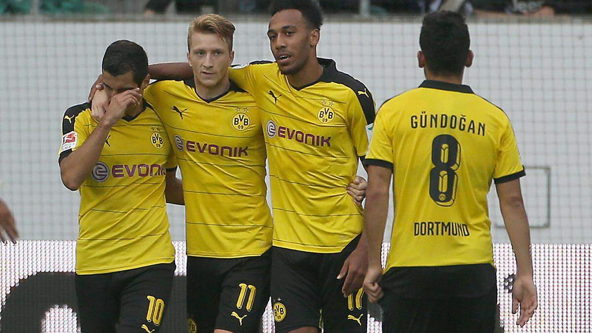 Die Dortmunder Stars rund um Marco Reus (Zweiter von links)