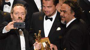 Emmanuel Lubezki, Leonardo DiCaprio und Alejandro Gonzalez Inarritu