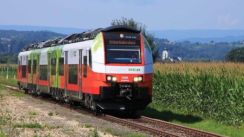 Der neue Cityjet eco Triebwagen der ÖBB unternahm eine Probefahrt entlang der Radkersburger Bahn