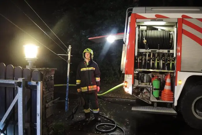 Im Heizraum eines Wohnhauses war Feuer ausgebrochen.
