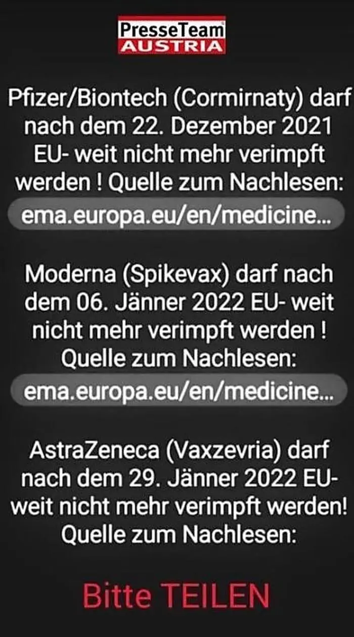 Diese Meldunge wurde über soziale Medien verbreitet. Sie ist allerdings falsch