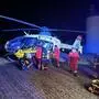 Der Intensivtransporthubschrauber C33 war bei dem Traktorunfall am Pöllauberg im Einsatz