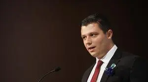 Der neue Klubobmann der FPÖ Graz, Alexis Pascuttini anl. der konstituierenden Sitzung des Grazer Gemeinderats am Mittwoch, 17. November 2021, im Messe Congress in Graz.