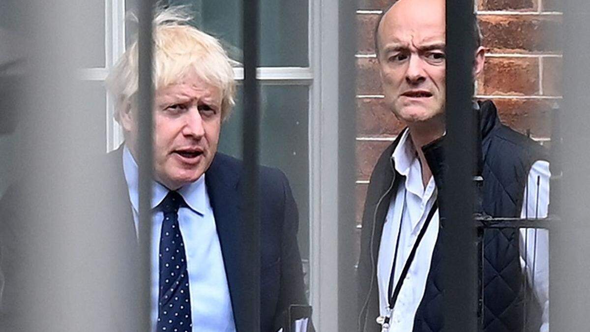 Boris Johnson mit seinem ehemaligen Chefberater Dominic Cummings