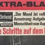 Nächtliche Sonderausgabe der Kleinen Zeitung unmittelbart nach dem Ausstieg von Neil Armstrong