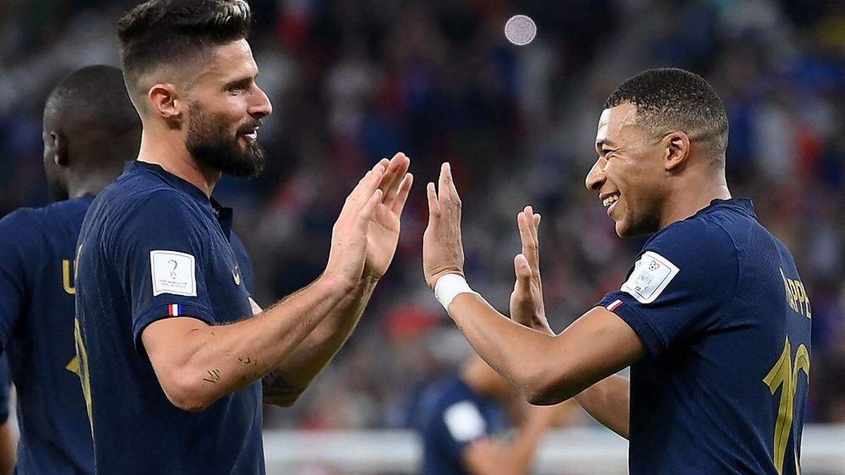 Rekordtore von Olivier Giroud und Kylian Mbappé führten Frankreich zum Sieg über Polen