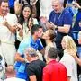 Novak Djokovic of Serbia celebrates with his wife and team members after defeating Daniil Medvedev of Russia to win the Men s Final match in Arthur Ashe Stadium at the 2023 US Open Tennis Championships at the USTA Billie Jean King National Tennis Center in New York City on Sunday, September 10, 2023. Djokovic won in three sets, 6-3, 7-6 5, 6-3. PUBLICATIONxINxGERxSUIxAUTxHUNxONLY NYP20230910583 COREYxSIPKIN