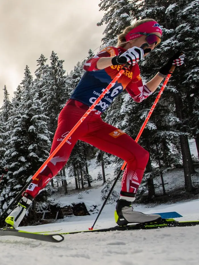 TOBLACH,ITALY,01.JAN.24 - NORDIC SKIING, CROSS COUNTRY SKIING - FIS World Cup, Tour de Ski, 20km free, pursuit, ladies. Image shows Teresa Stadlober (AUT). Photo: GEPA pictures/ Mathias Bergeld