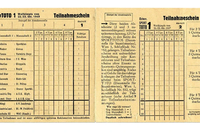 Einführung von Pferdetoto mit der 11er-Wette (bis 1966).