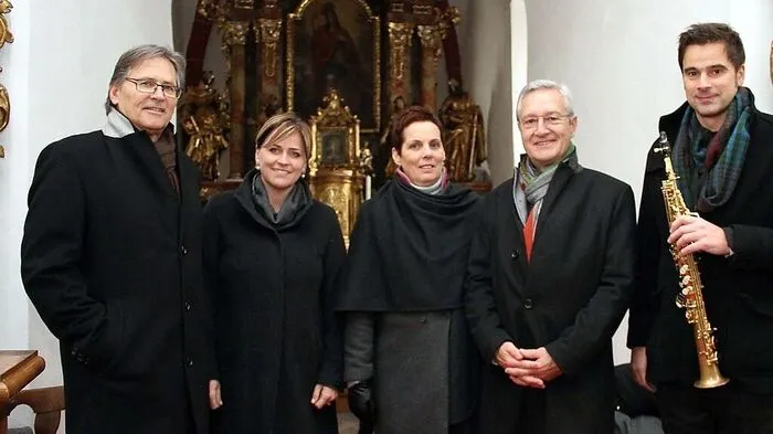 Der Kärntner Viergesang mit Edgar Unterkirchner (rechts)