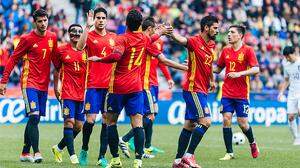 Die Spanier wollen auch heute gegen Tschechien jubeln