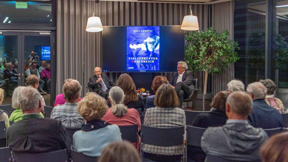 Paul Lendvai und Hubert Patterer bei der Buchvorstellung in Graz