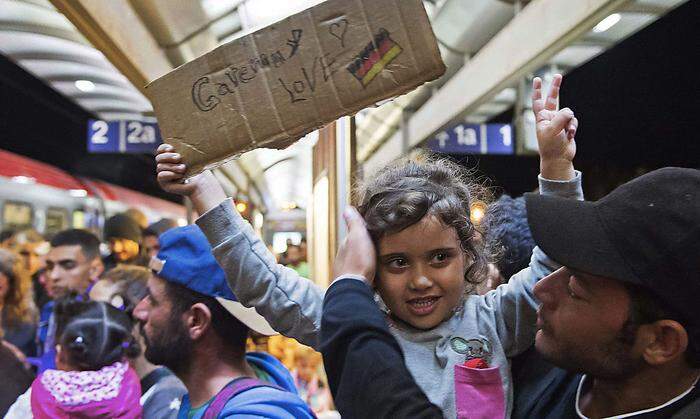 Flüchtlinge am Bahnhof in München