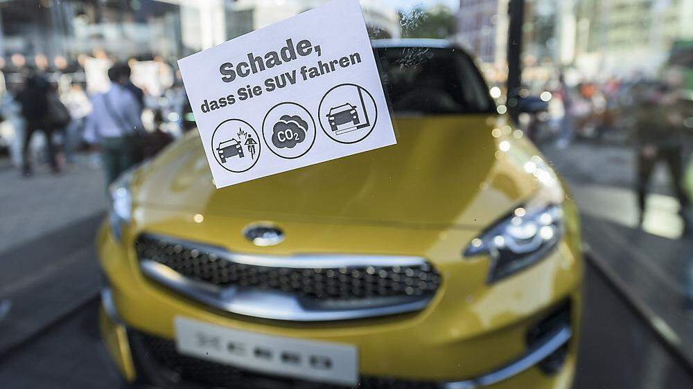 Auf der IAA in Frankfurt wurde gegen SUV demonstriert