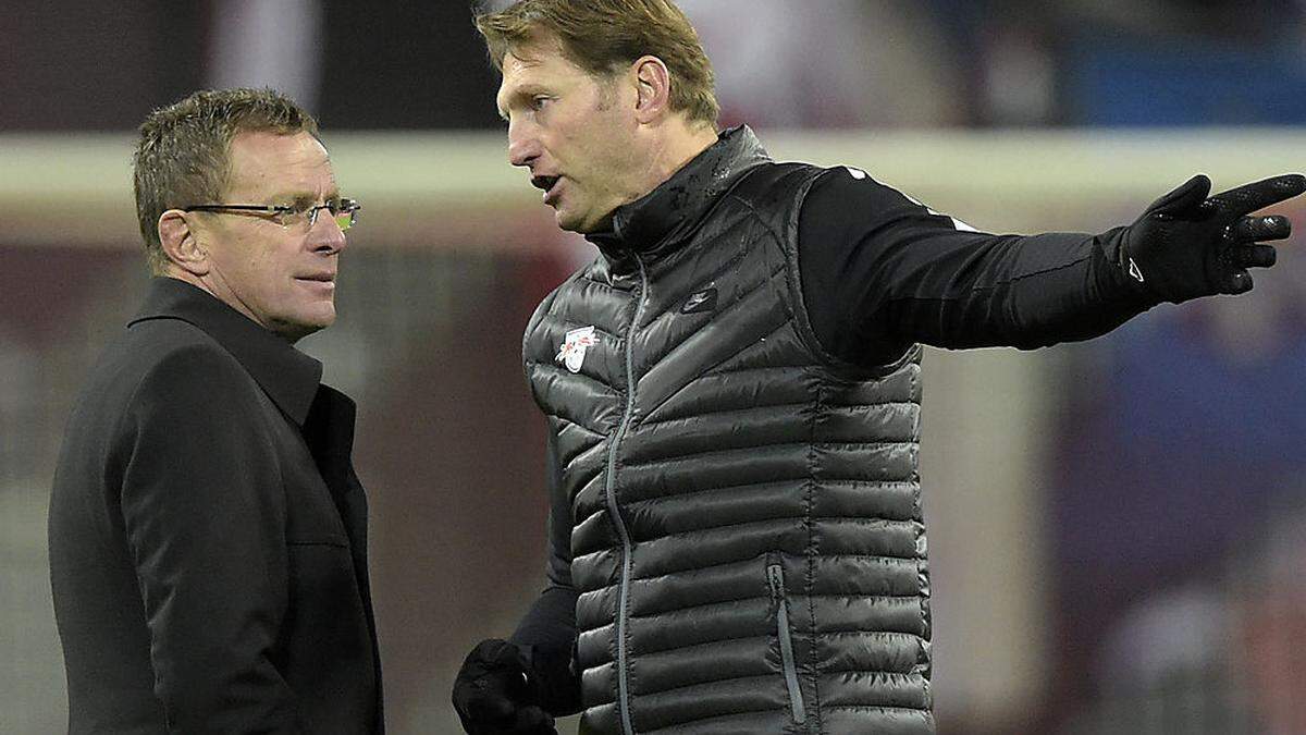 Ralph Hasenhüttl (rechts) mit Ralf Rangnick