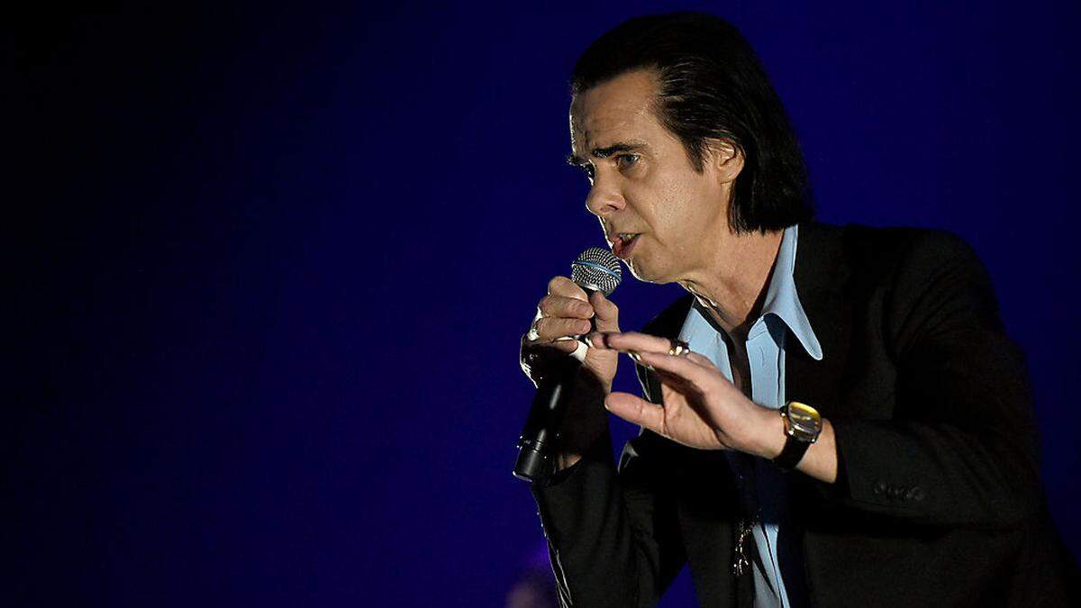 Nick Cave während des Konzertes in der Stadthalle in Wien