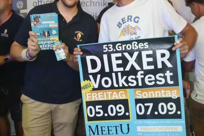 Die LJ Diex war nicht nur zum Feiern gekommen, sondern auch um ihr 53. Diexer Volksfest zu bewerben.
