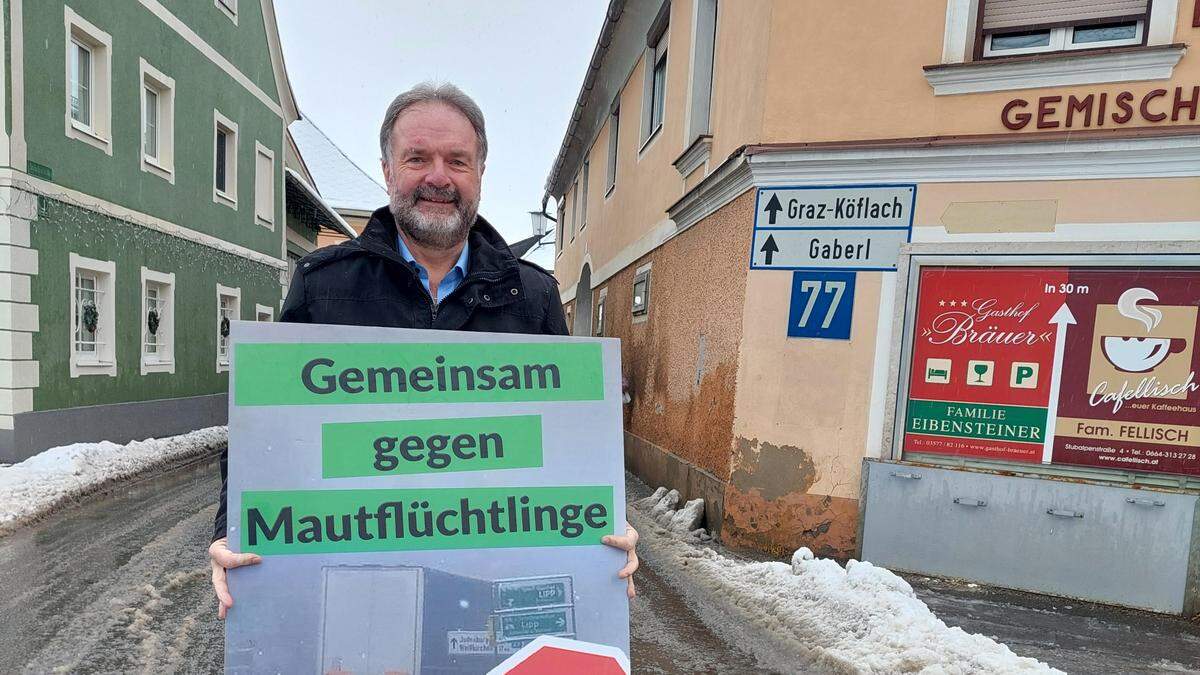 Weißkirchens Bürgermeister Ewald Peer hat viele Jahre für ein Fahrverbot gekämpft