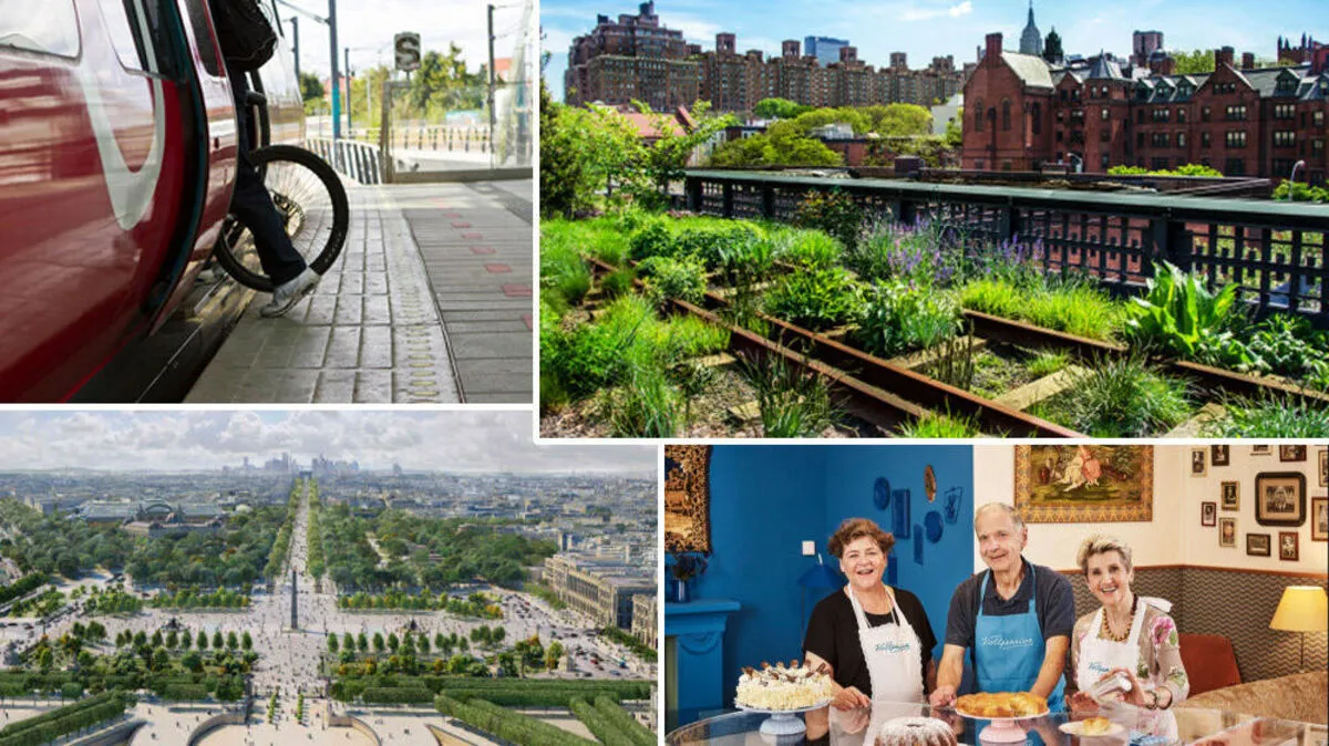 Öffis mit unkompliziertem Fahrradtransport wie in Dänemark, schön-schräge Parks wie in New York, eine grüne Stadt wie in Paris oder ein Generationencafé wie in Wien. 