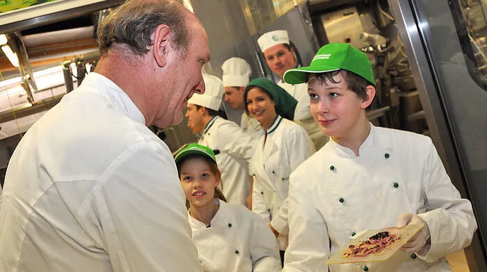 Die Juniorköche aus Bad Gleichenberg wurden von Josef Zotter empfangen.