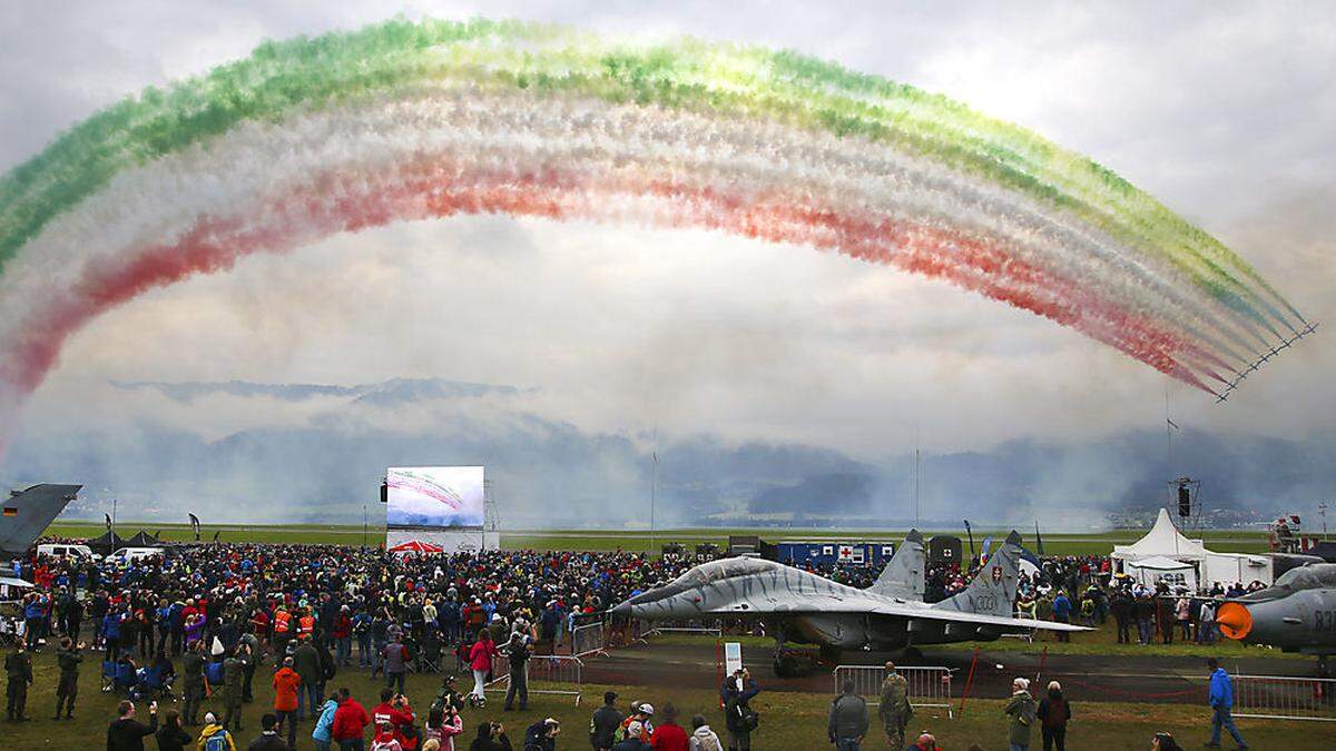 Die italienische Kunstflugstaffel Frecce Tricolori bei der Airpower 2019