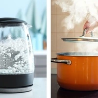 Was schont Umwelt und Börserl mehr? Wasserkocher oder Wasser am Herd kochen?