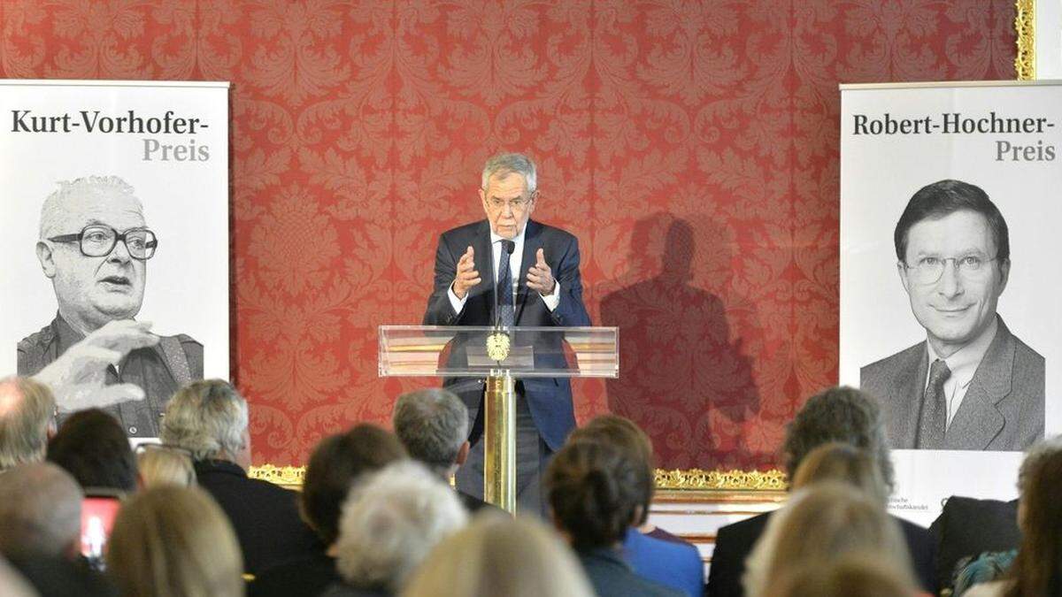 Bundespräsident Alexander Van der Bellen bei der Verleihung im Vorjahr. 