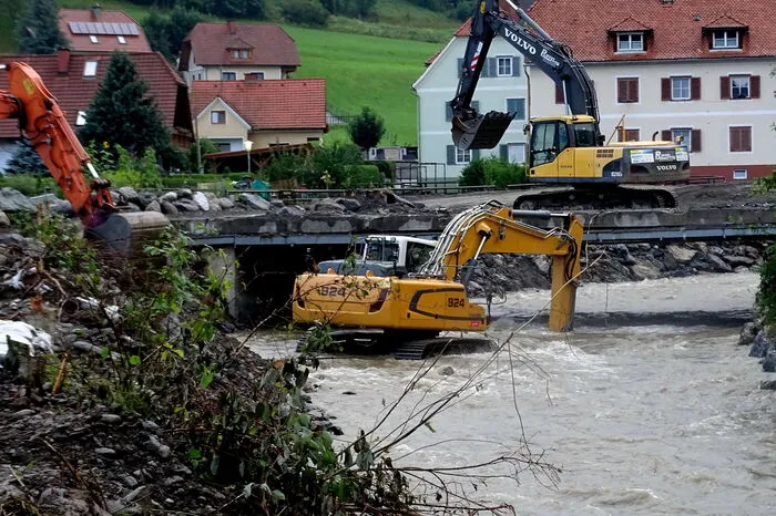 In Oberwölz bereitet man sich wenige Tage nach der Unwetterkatastrophe auf das nächste Unwetter vor.