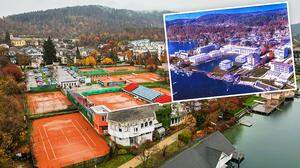 Lagune (Skizze) statt Tennisplätze – diesen Plan hat Hans-Werner Frömmel für Pörtschach