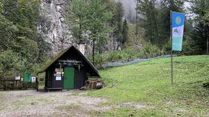 Die Kassierhütte am Eingang der Bärenschützklamm 