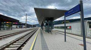 Auf diesem Gleis passierte der Unfall, der Zug war auf dem Weg nach Graz 