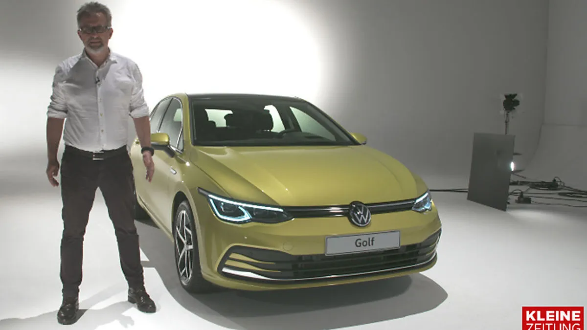 Kleine Zeitung Mobilitäts-Chef Didi Hubmann durfte bereits im Golf 8 Platz nehmen