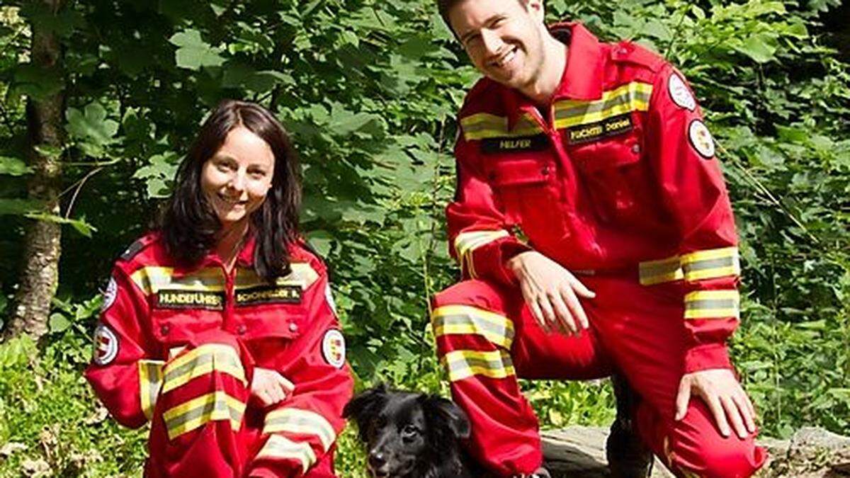 Birgit und Daniel Feichter mit ihrer Hündin „Ilvy“ 