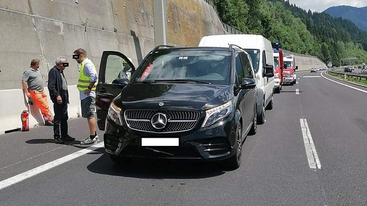 Unfall auf der A9 zwischen Bosrucktunnel und Abfahrt Ardning