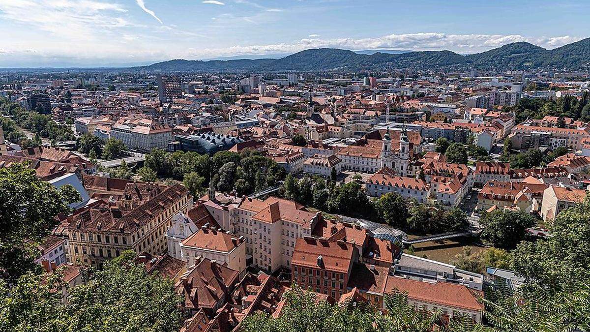 Blick auf Graz vom Schlossberg