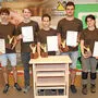 Die Gewinner und die Gewinnerin: Tobias Kielnhofer, Dominik Kerschenbauer, Tobias Bachatz, Manuel Neuhold und Melissa Trolp