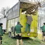 Giraffenweibchen Rita zog vom Ausweichwuartier in den Tiergarten Schönbrunn.