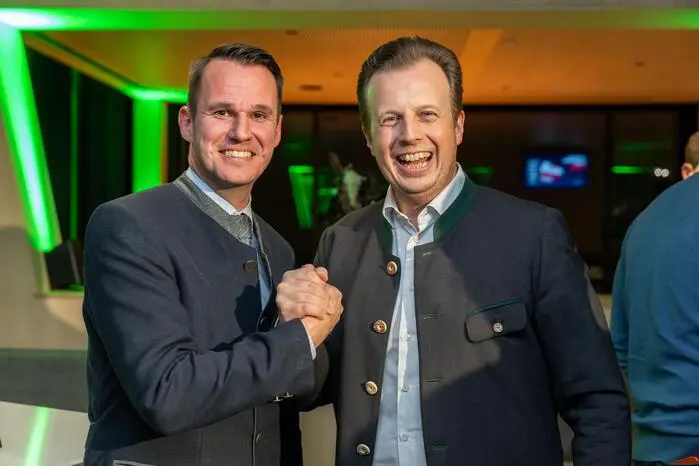 Auch die Landesräte Stefan Hermann (FPÖ) und Karlheinz Kornhäusl hatten Spaß.
