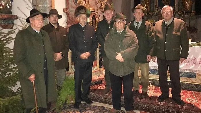 Josef Wilscher, Stefan Kulterer, Franz Kohlmaier, Peter Vinatzer, Peter Wilscher, Johann Obertaxer und Heinrich Gerber