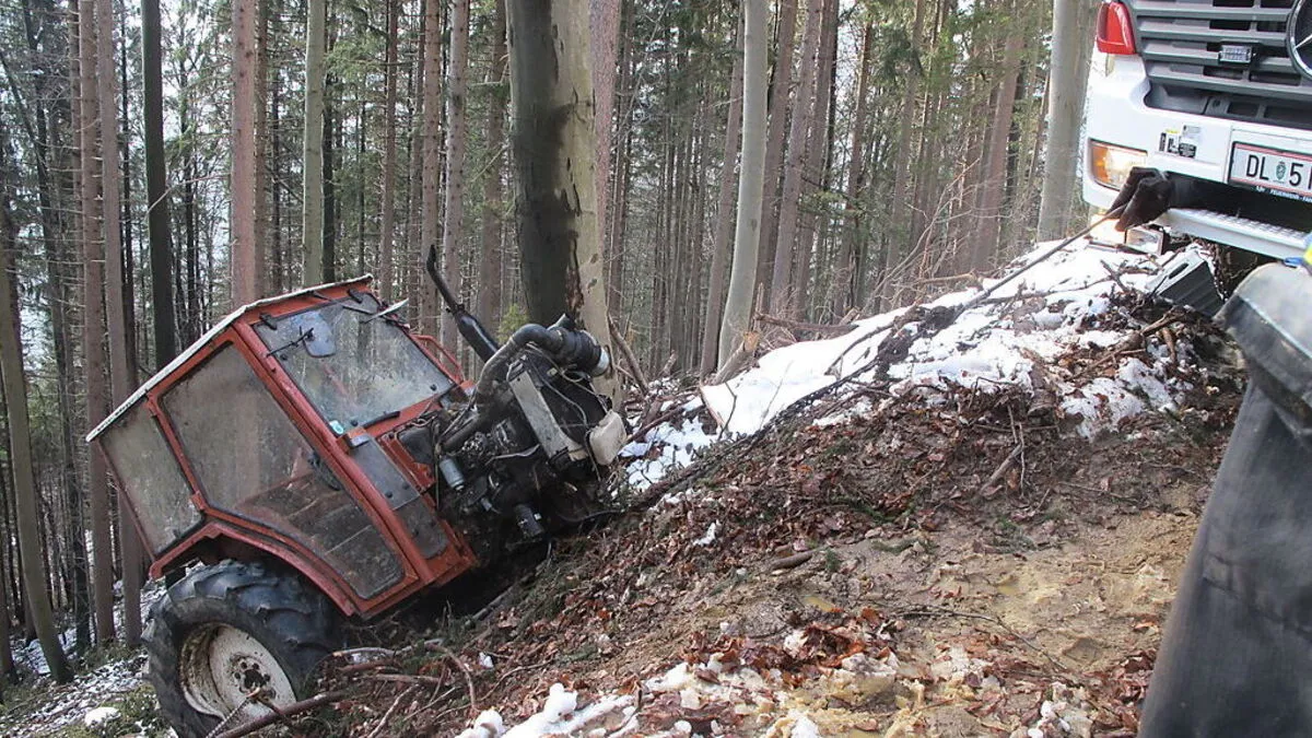 Die Vorderachse wurde beim Aufprall weggerissen